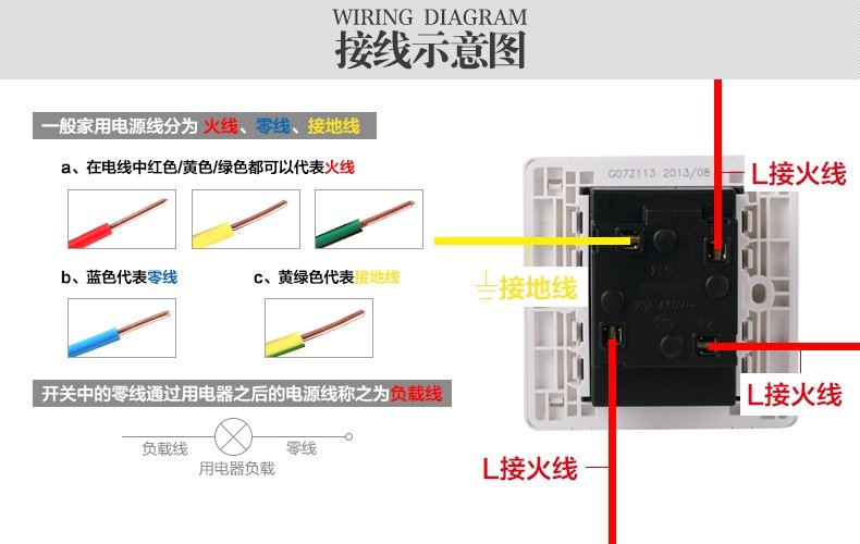 三相插座怎么接线颜色