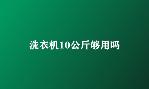 洗衣机10公斤够用吗
