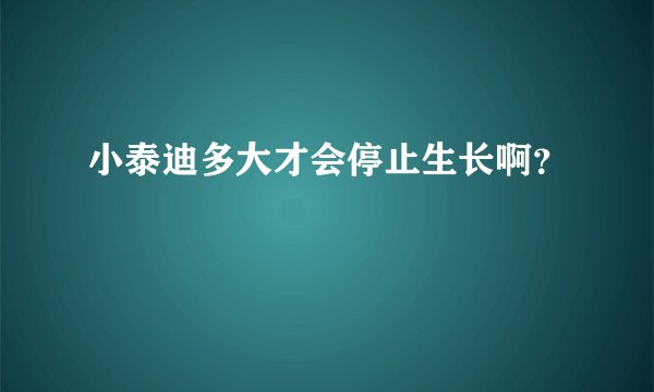 小泰迪多大才会停止生长啊？