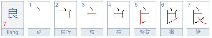 现在教育部规定良它的部首是什么？