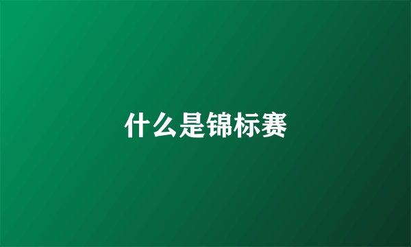 什么是锦标赛