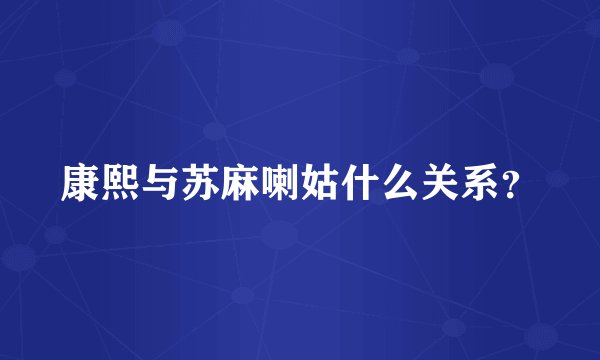 康熙与苏麻喇姑什么关系？