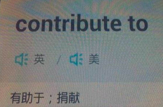 contributes to是什么意思