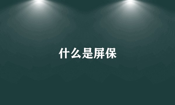 什么是屏保