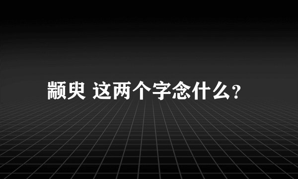 颛臾 这两个字念什么？