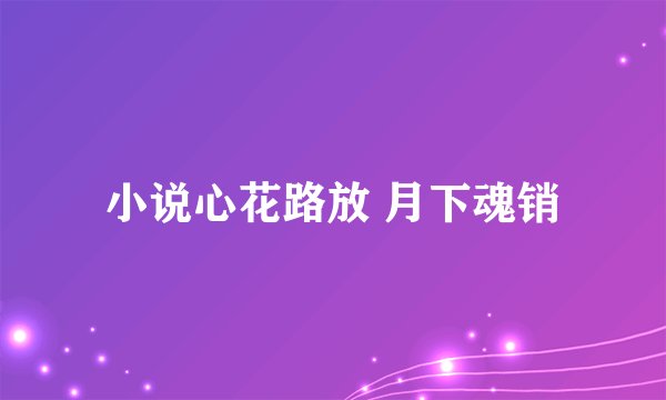 小说心花路放 月下魂销