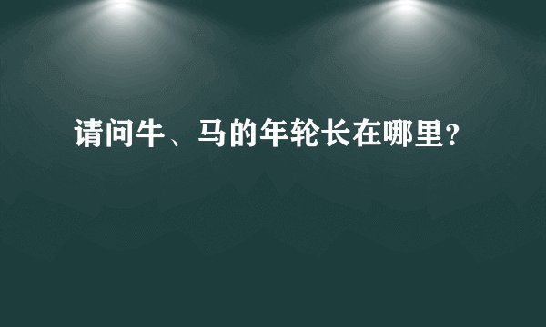 请问牛、马的年轮长在哪里？