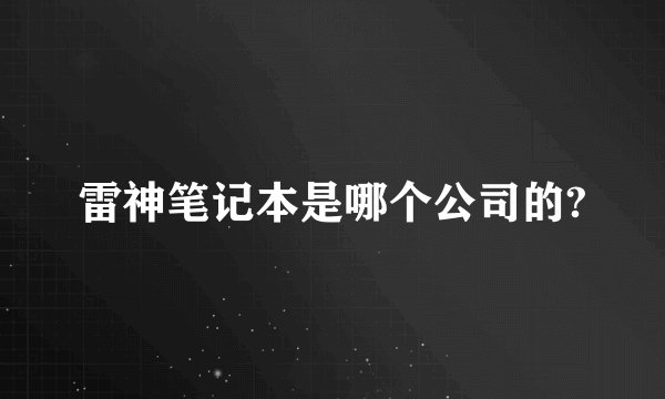 雷神笔记本是哪个公司的?