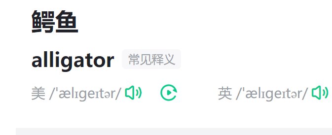 鳄鱼的英文是什么？