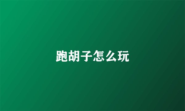 跑胡子怎么玩