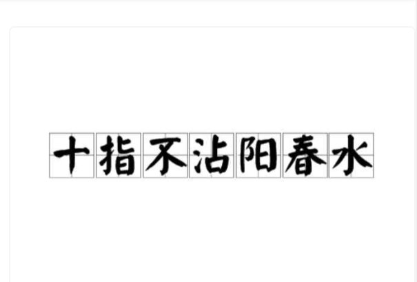 十指不沾什么意思？