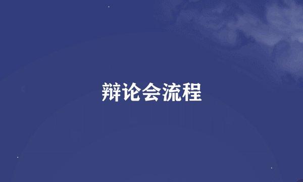 辩论会流程