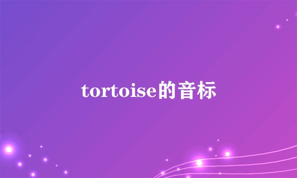 tortoise的音标