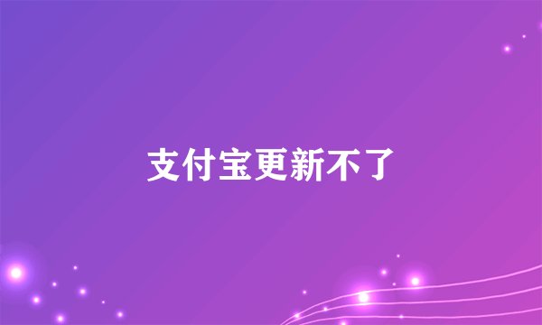支付宝更新不了