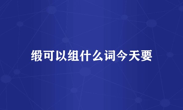 缎可以组什么词今天要