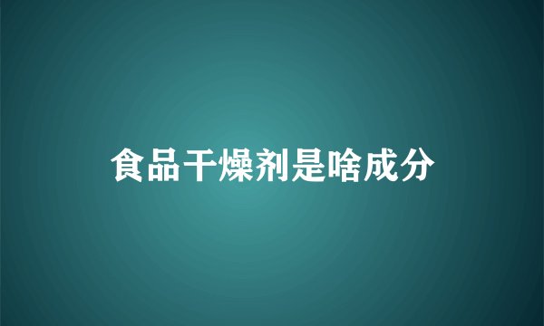 食品干燥剂是啥成分