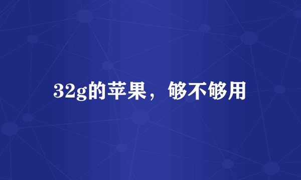 32g的苹果，够不够用
