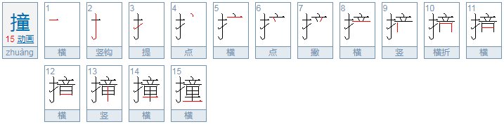 撞的拼音是什么