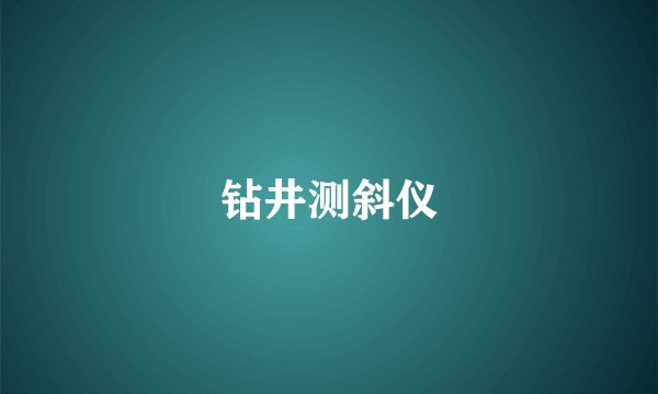 钻井测斜仪
