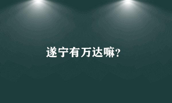 遂宁有万达嘛？