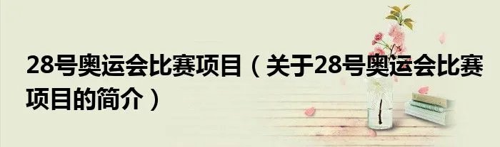 28号奥运会比赛项目（关于28号奥运会比赛项目的简介）