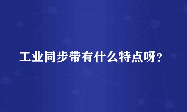 工业同步带有什么特点呀？