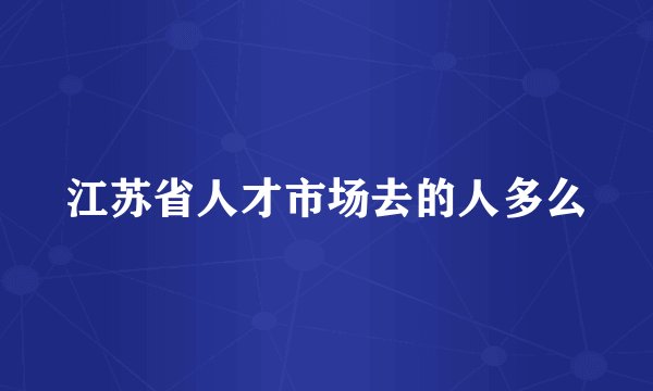 江苏省人才市场去的人多么