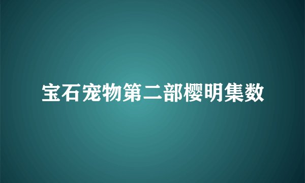 宝石宠物第二部樱明集数