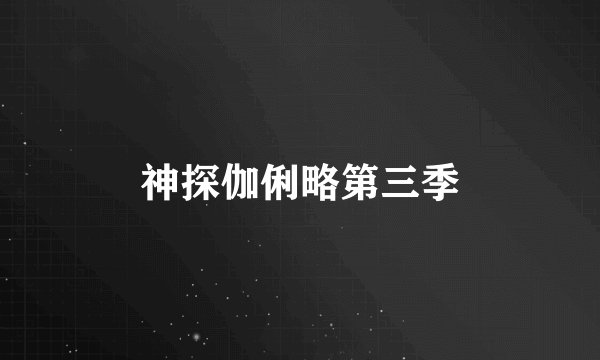 神探伽俐略第三季
