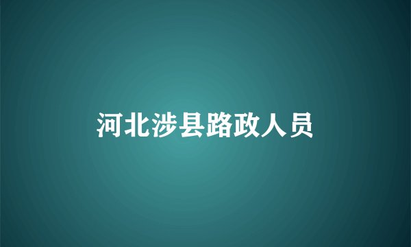 河北涉县路政人员