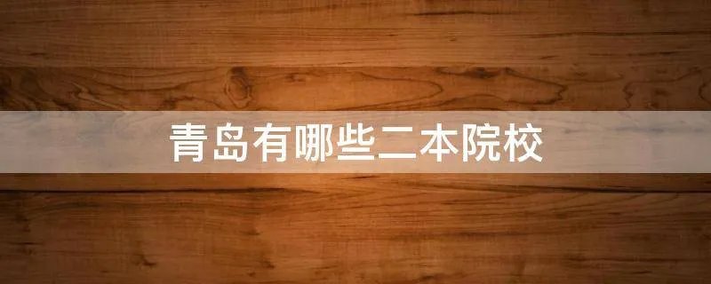 青岛有哪些二本院校