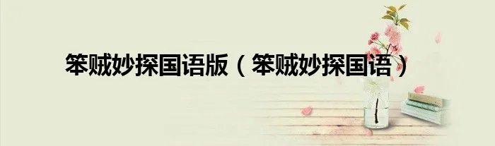 笨贼妙探国语版（笨贼妙探国语）
