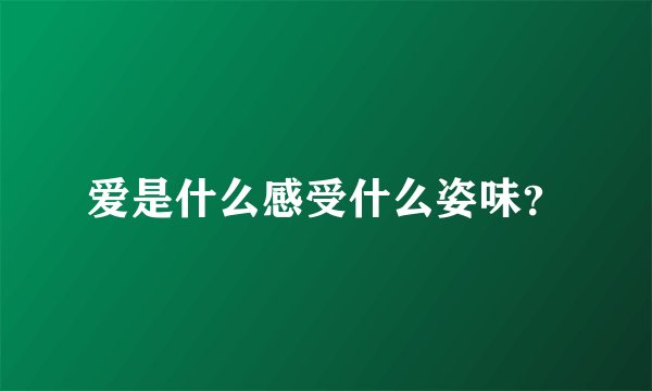 爱是什么感受什么姿味？