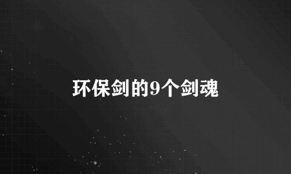 环保剑的9个剑魂