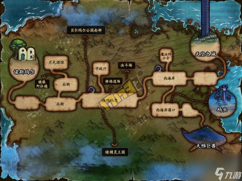 dnf修炼道场怎么进 起源城镇地图介绍 详细介绍
