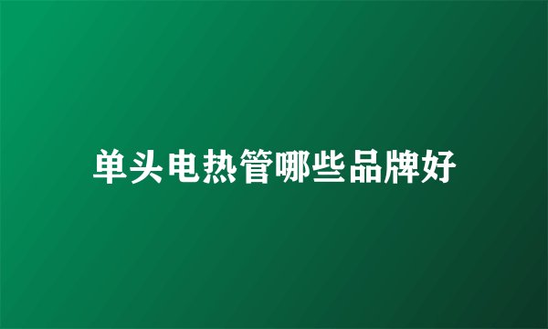 单头电热管哪些品牌好