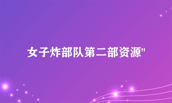 女子炸部队第二部资源