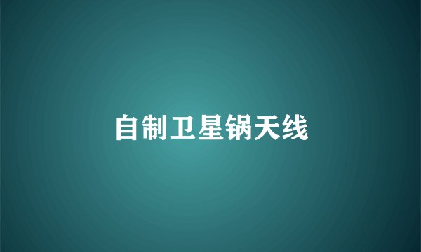 自制卫星锅天线