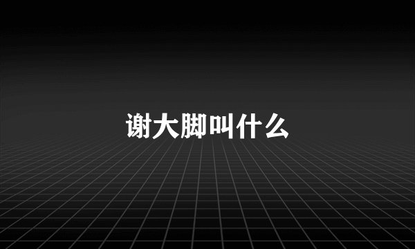 谢大脚叫什么