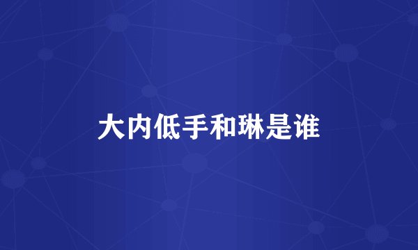 大内低手和琳是谁