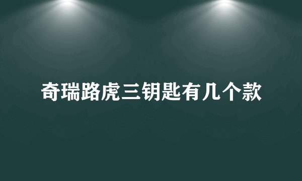 奇瑞路虎三钥匙有几个款