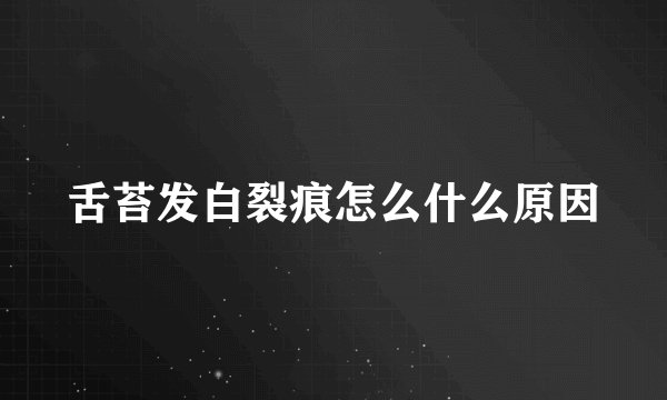 舌苔发白裂痕怎么什么原因
