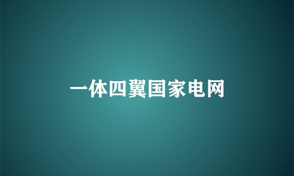 一体四翼国家电网