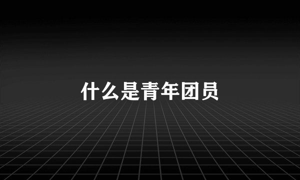 什么是青年团员