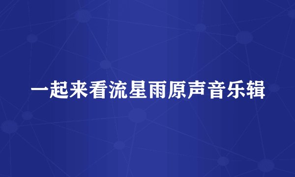 一起来看流星雨原声音乐辑
