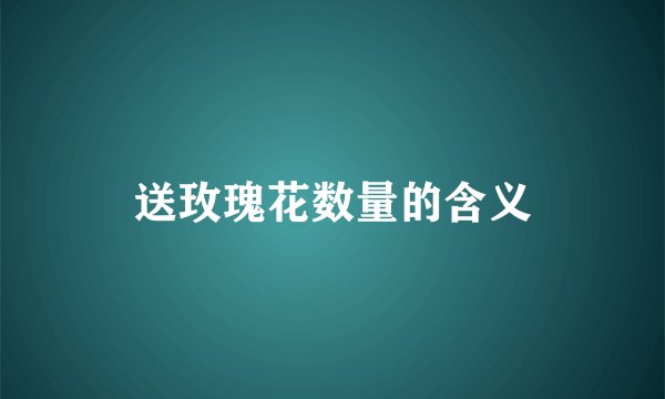 送玫瑰花数量的含义