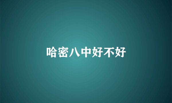 哈密八中好不好