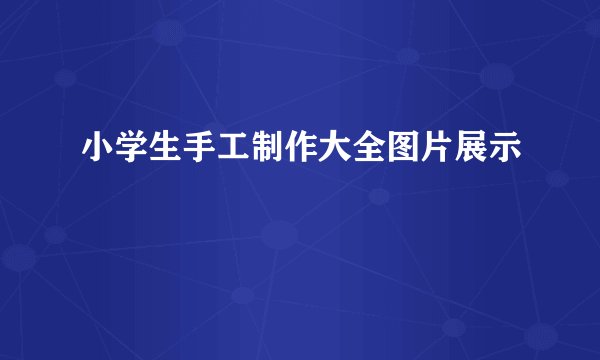小学生手工制作大全图片展示