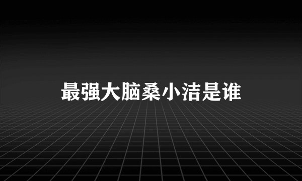 最强大脑桑小洁是谁