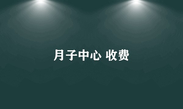 月子中心 收费